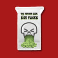 Sick Flicks Barf Bag Die-Cut Sticker | Horror Geek Merch