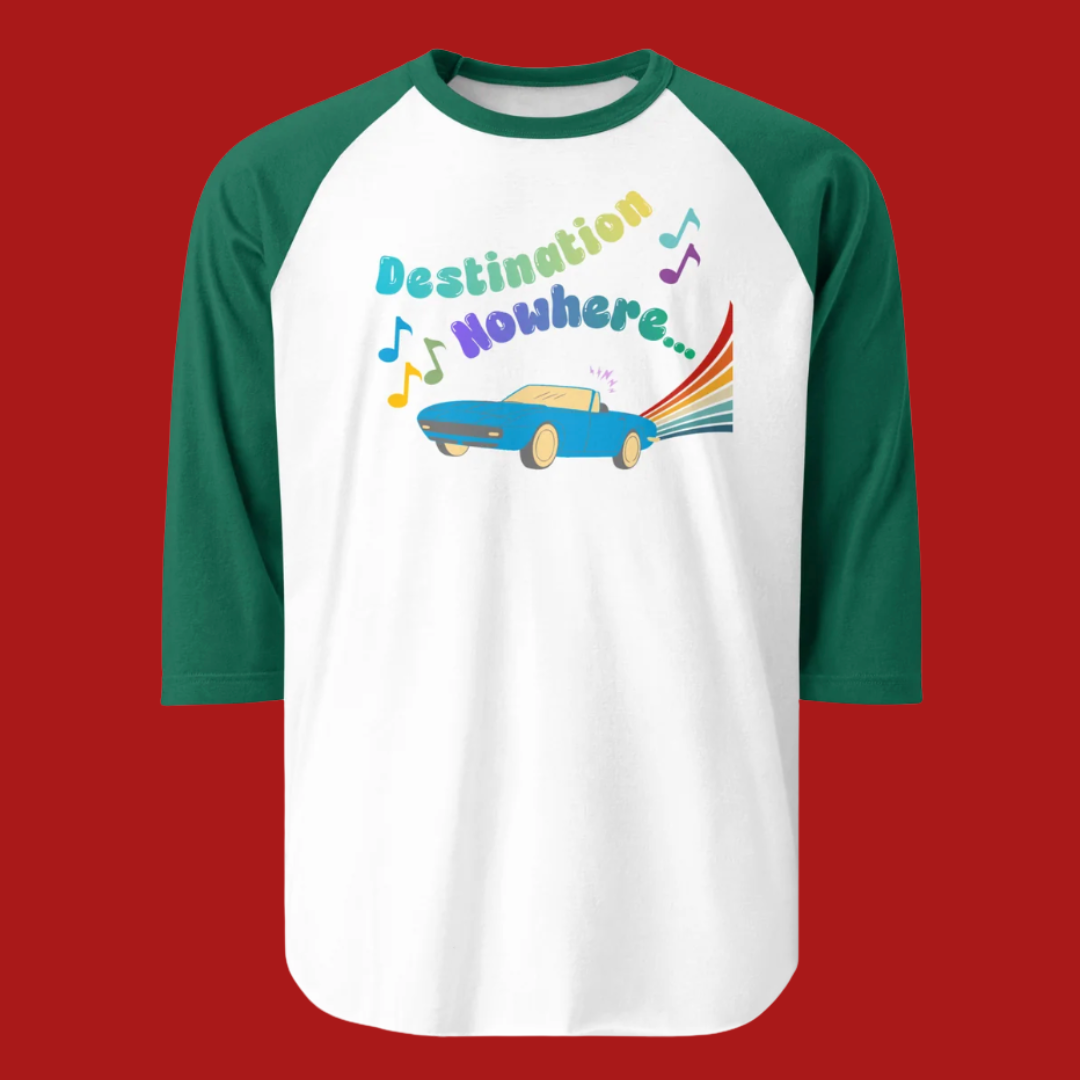 Sick Flicks Destination Nowhere Horror Raglan Shirt