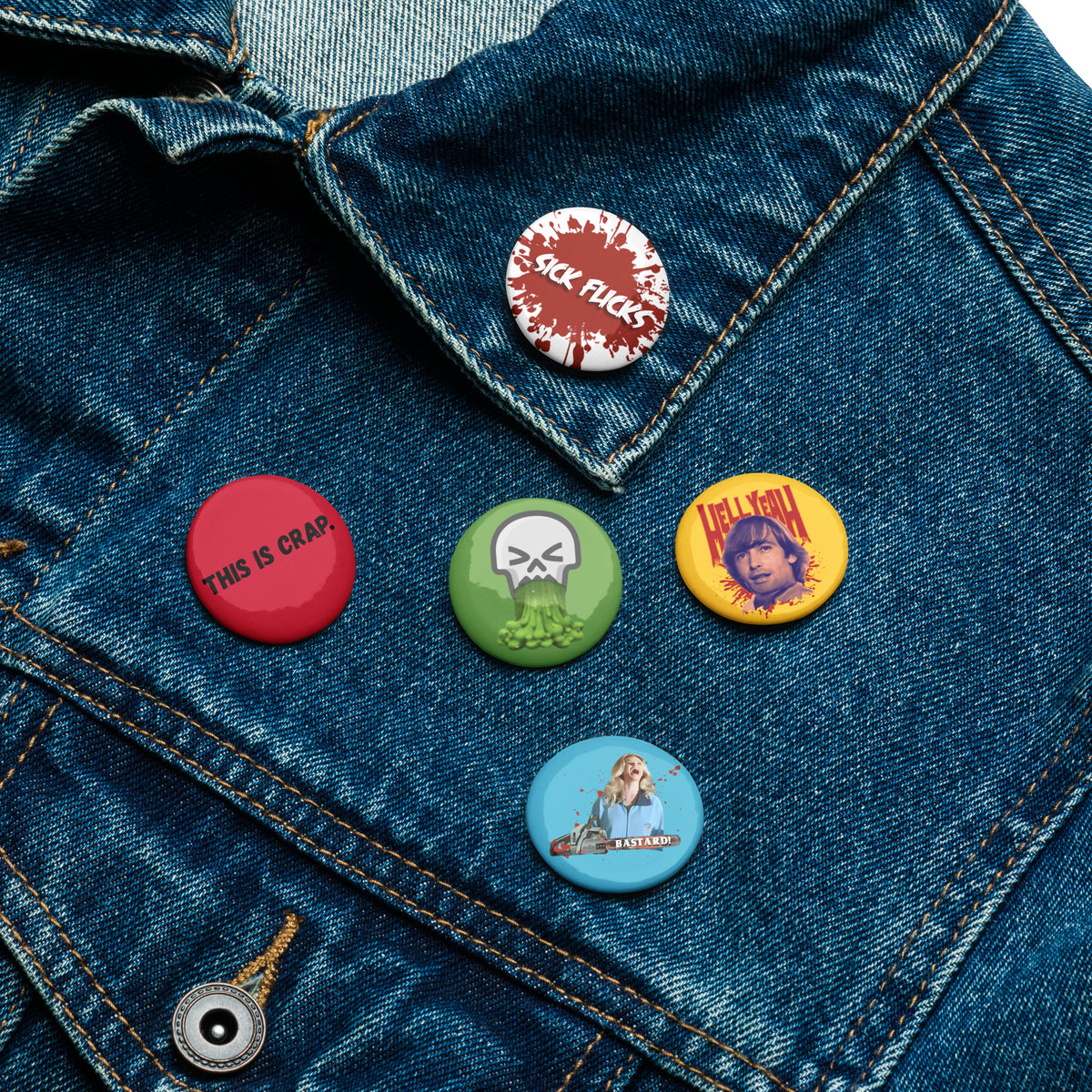 Sick Flicks Official Pin Set Horror Pins Horror Geek