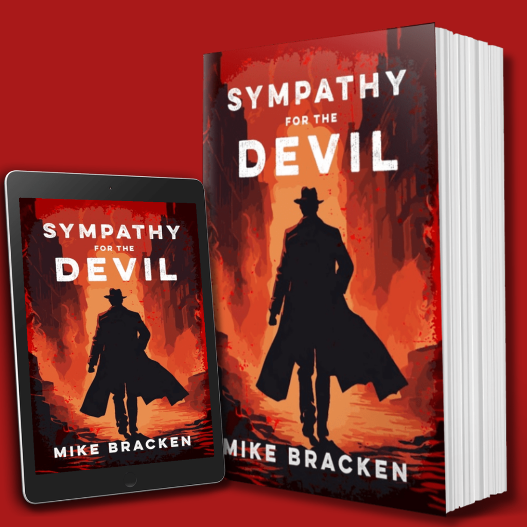 Sympathy for the Devil Horror Mystery Book by Mike Bracken Horror Novel against red background