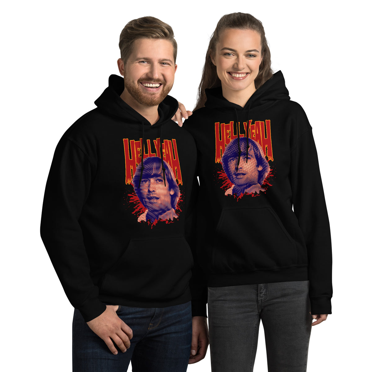 Sick Flicks Official Hell Yeah Guy Black Hoodies couple unisex