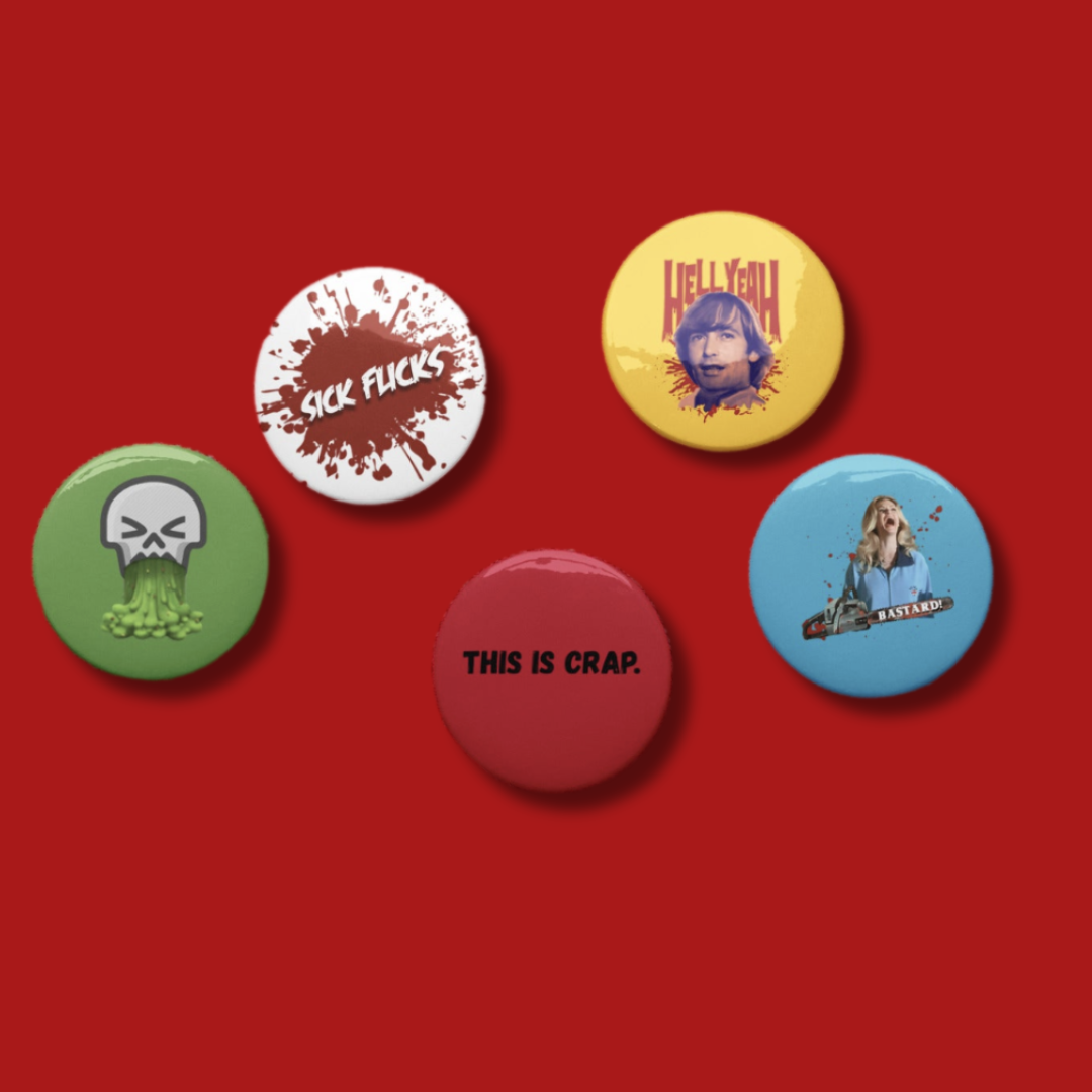 Sick Flicks Official Fan-Favorite Pin Set – 5 Pack